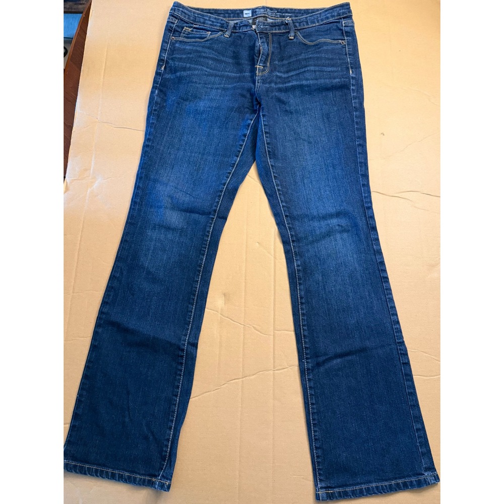 Mossimo Modern Bootcut Premium Denim Jeans Dark Wash Blue Size 10R Womens